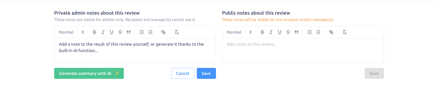 IMPACT AI-powered summaries of employee performance feedback