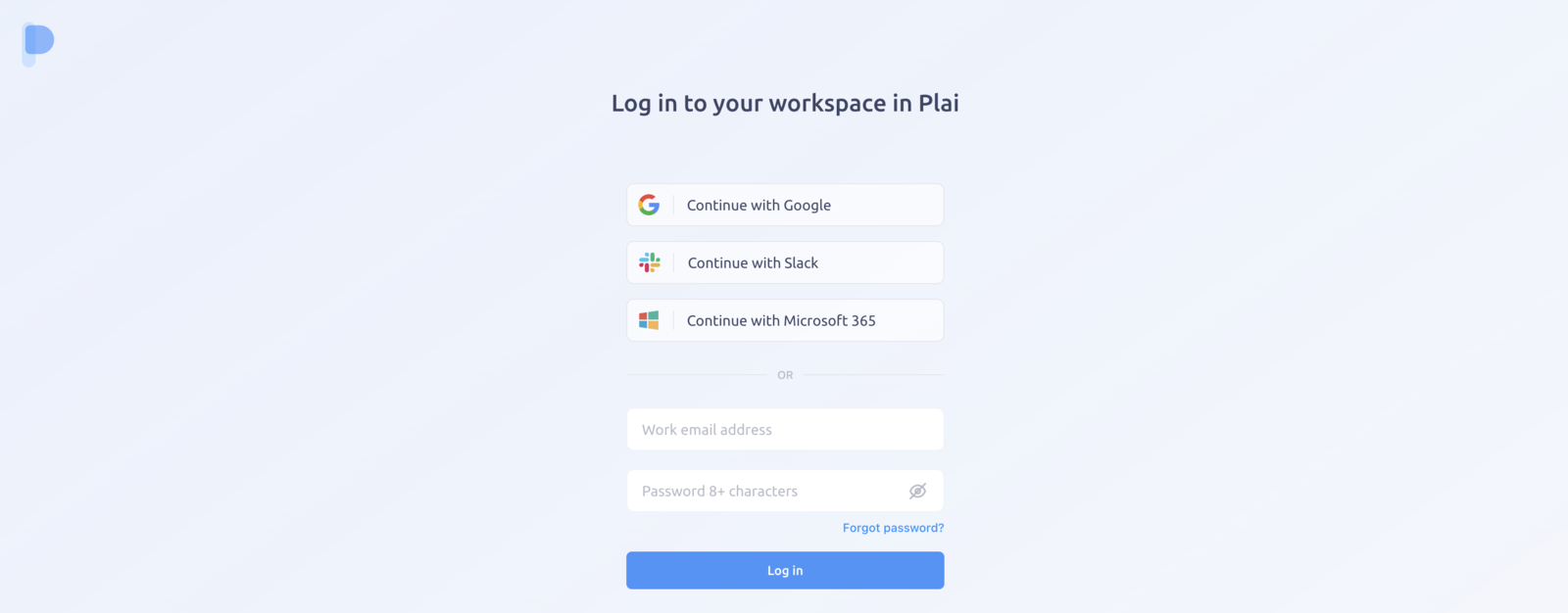 Log in to your workspace in IMPACT