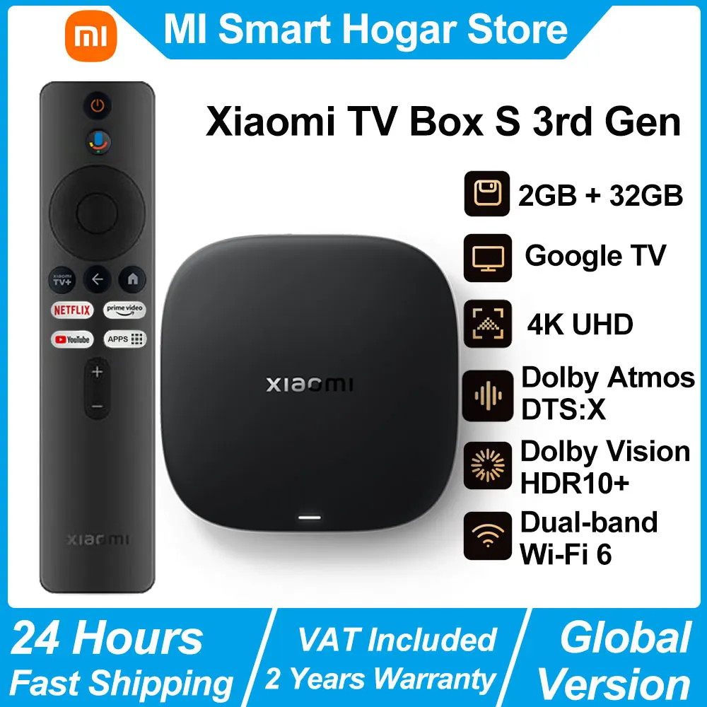 Xiaomi TV Box S 3. generacji Android Smart TV Box Media Player 4K Ultra HD WIFI 6