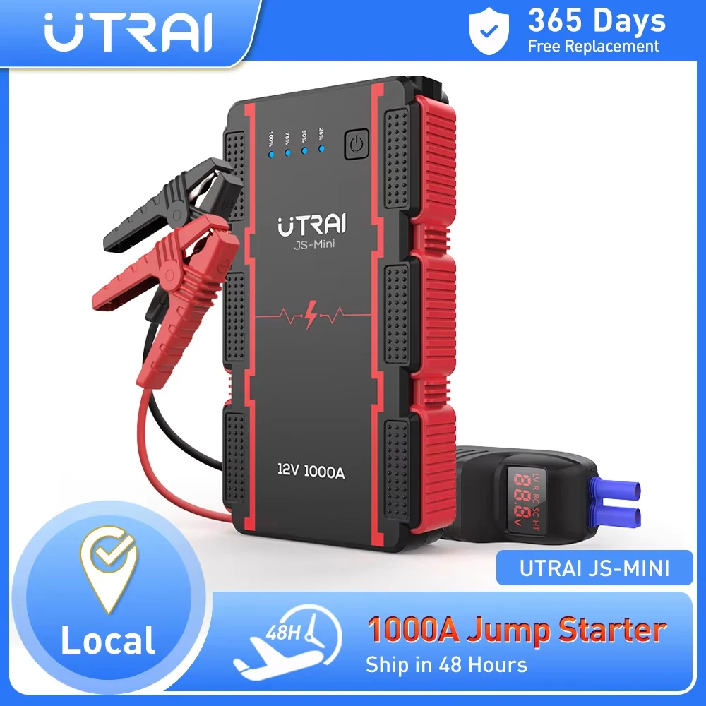 Powerbank rozruchowy UTRAI JS-mini 13800mAh 1000A - $26.18 // UTRAI JS-30 7000A 16000mAh 150PSI za $68.91 - jump starter, booster, kompresor