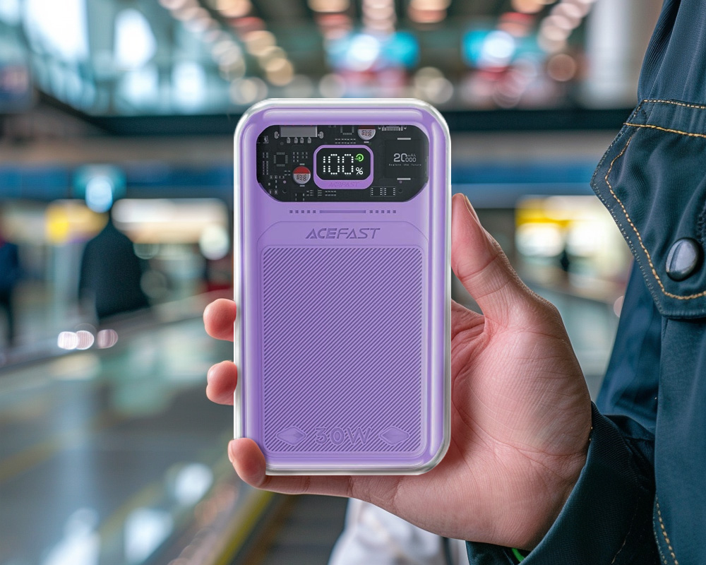 Powerbank Acefast Sparkling 20000mAh 30W Fioletowy