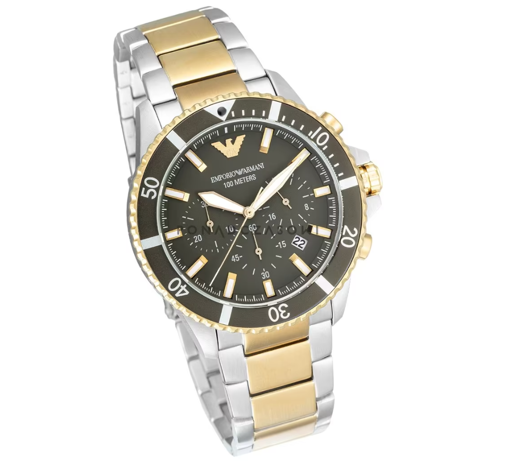 Zegarek męski Emporio Armani AR11361 Diver Chronograph srebrny