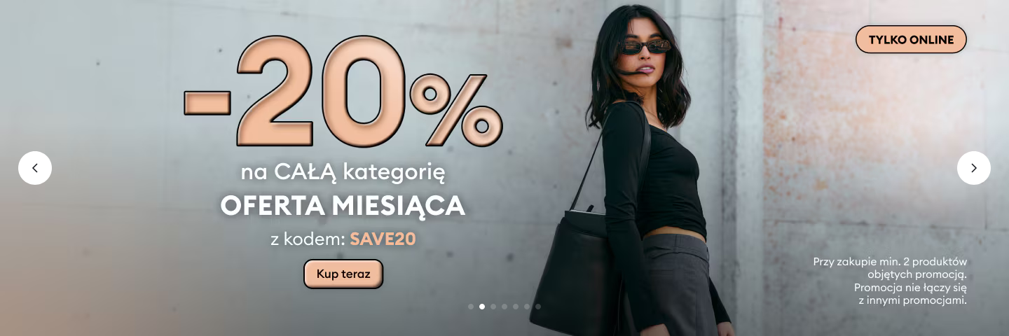 RABAT -20% na całą kategorię OFERTA MIESiĄCA + DARMOWA dostawa ORLEN Paczka - SINSAY