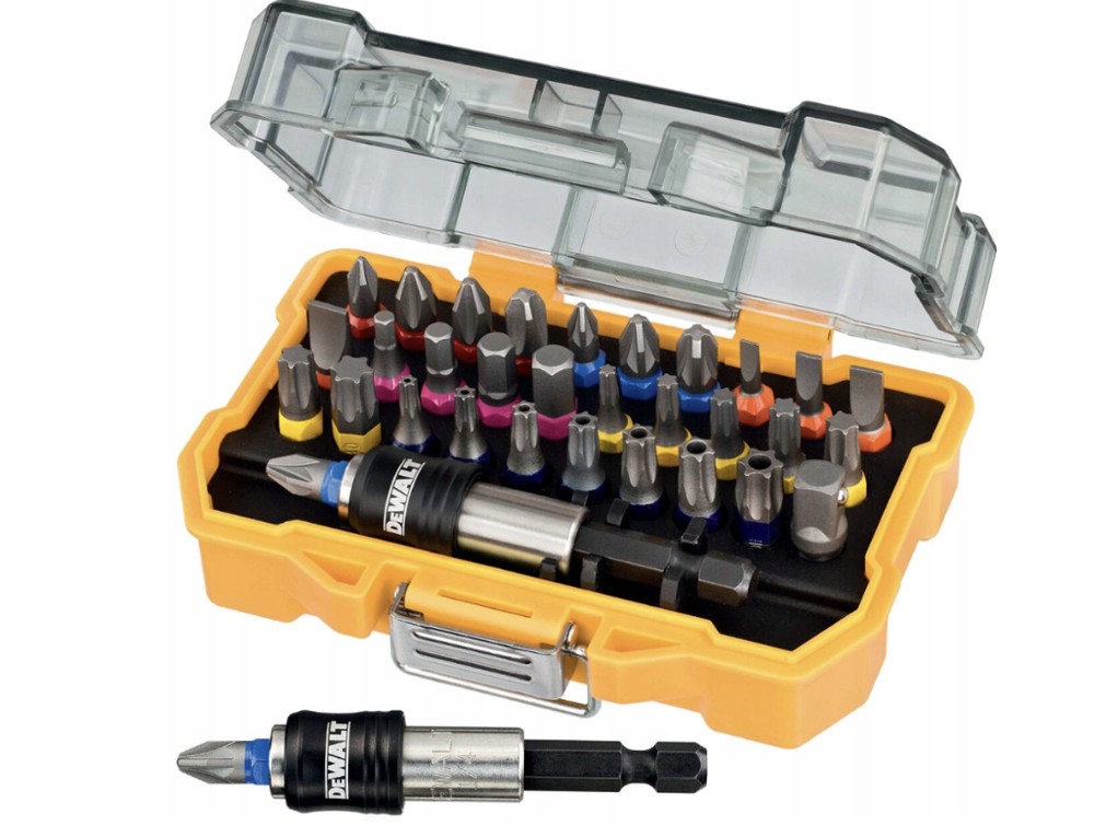 Zestaw bitów DeWalt DT7969 32 szt. końcówki do wkrętarki magnetyczny uchwyt