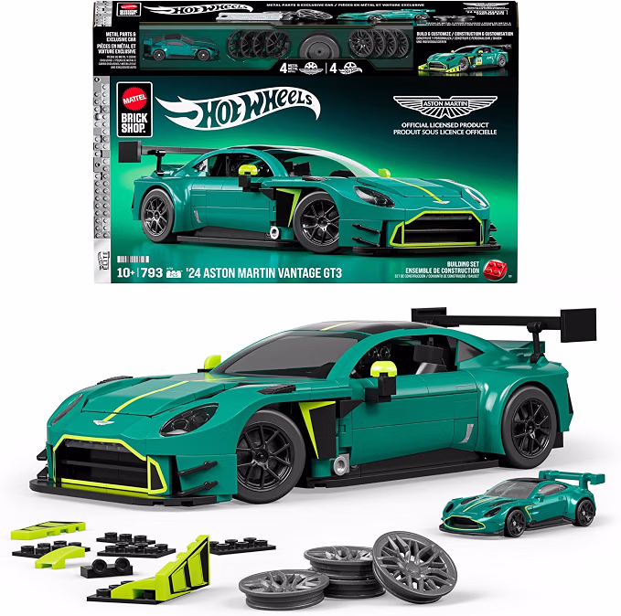 Mattel Brick Shop Hot Wheels ’24 Aston Martin Vantage GT3