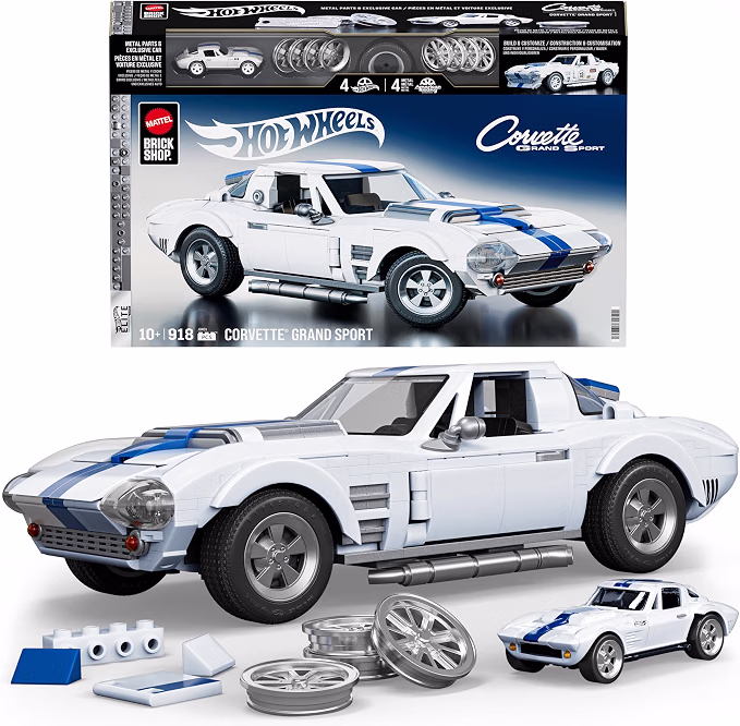 Mattel Brick Shop Hot Wheels Corvette Grand Sport Zestaw konstrukcyjny