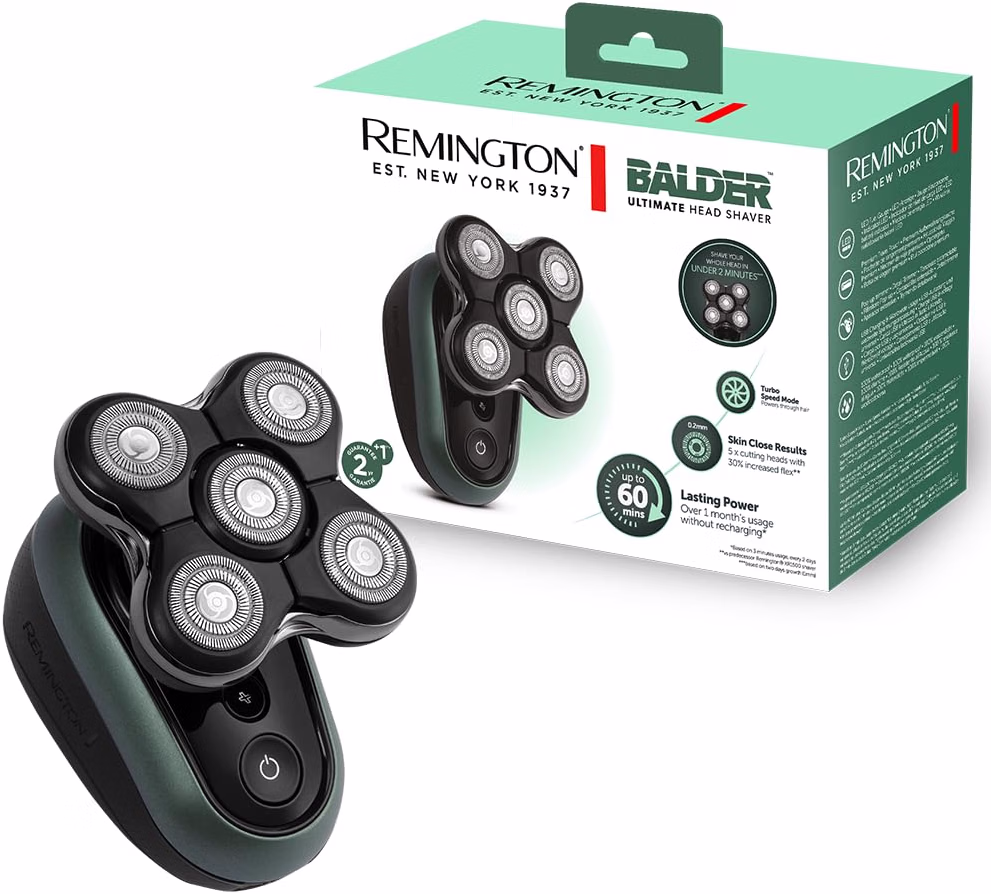 Remington golarka elektryczna do głowy rotacyjna wodoodporna bezprzewodowa golenie na sucho i mokro Ultimate RX7 XR1600
