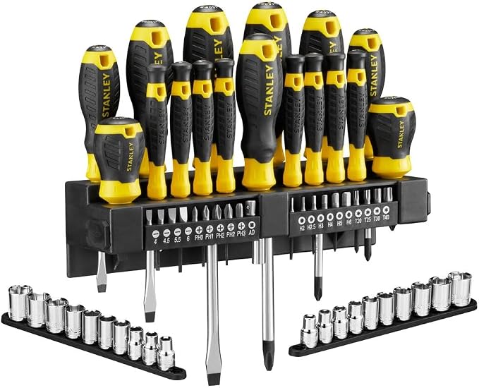 STANLEY 62-143 zestaw wkrętaki bity nasadki 57szt