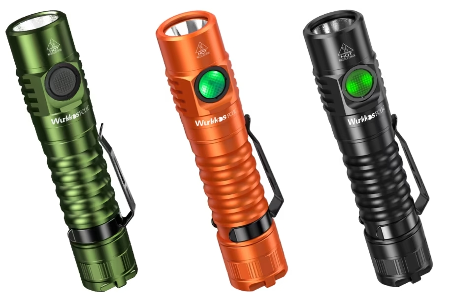Latarka Wurkkos FC11C Nichia 519A z ogniwem 3000mAh - moc 1200lm 4000/5000K, sterownik buck, USB-C (możliwe ~60zł z monetami)