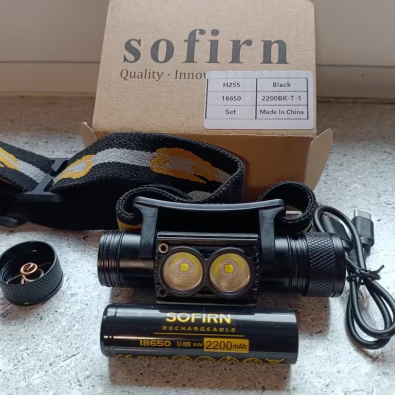 Latarka czołowa Sofirn H25S z wysyłką z Polski - moc 1200lm, akumulator 2200mAh, USB-C, czołówka (możliwe ~37zł z monetami)