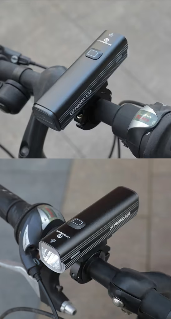 Lampka rowerowa LED OFFBONDAGE 1000lm, 4500mAh, USB-C (możliwe ~29zł w monetach)