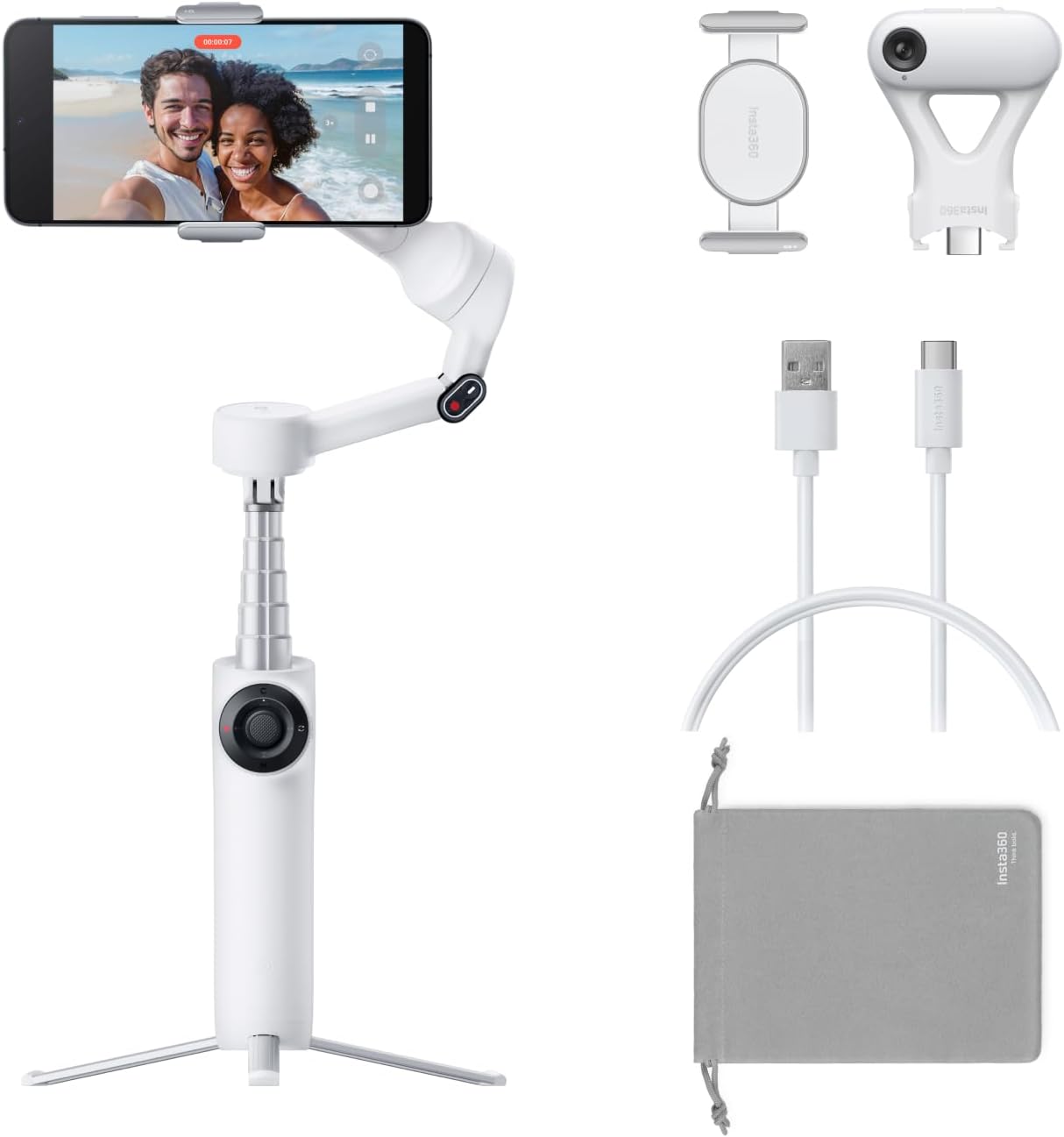 Insta360 Flow 2 Plus AI Tracker zestaw biały