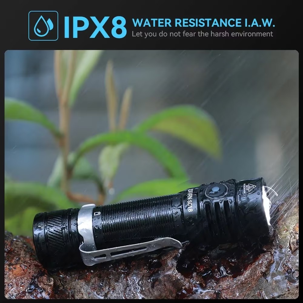 Latarka Sofirn SC18 (możliwe ~36zł z monetami) - moc 1800lm, akumulator 3000mAh, wbudowana ładowarka, IP68