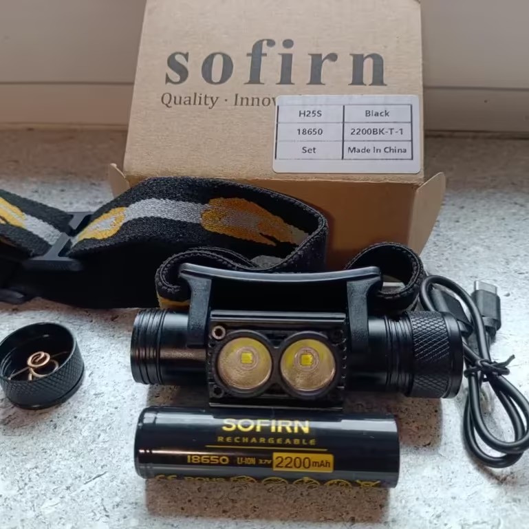 Latarka czołowa Sofirn H25S (możliwe ~27zł w monetach) - 2* SST40 1200lm, akumulator 2200mAh, USB-C, czołówka, wysyłka z Polski - $11.38