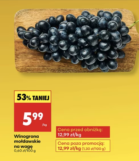 Winogrona Mołdawskie na wagę 5.99 zł/kg