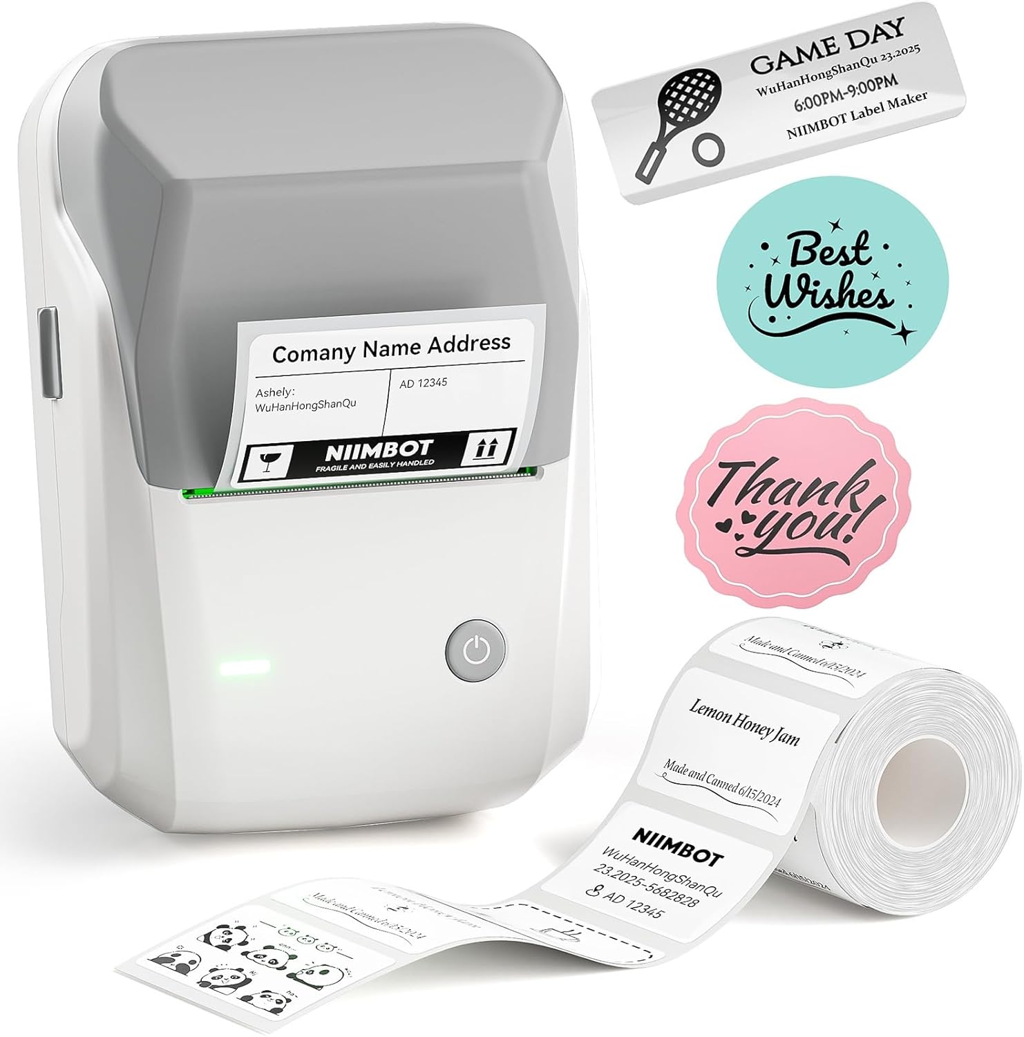 NIIMBOT B1 Drukarka etykiet z 1 rolką taśmy