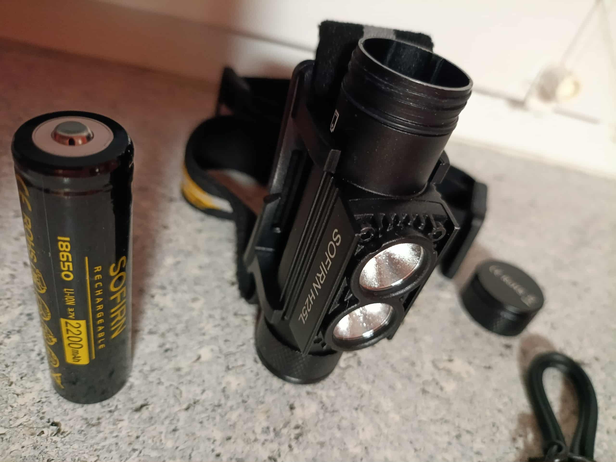 Latarka czołowa Sofirn H25L (możliwe ~40zł) - moc 1000lm (2*LH351D 5000K 90CRI), akumulator 2200mAh, USB-C, wysyłka z Polski