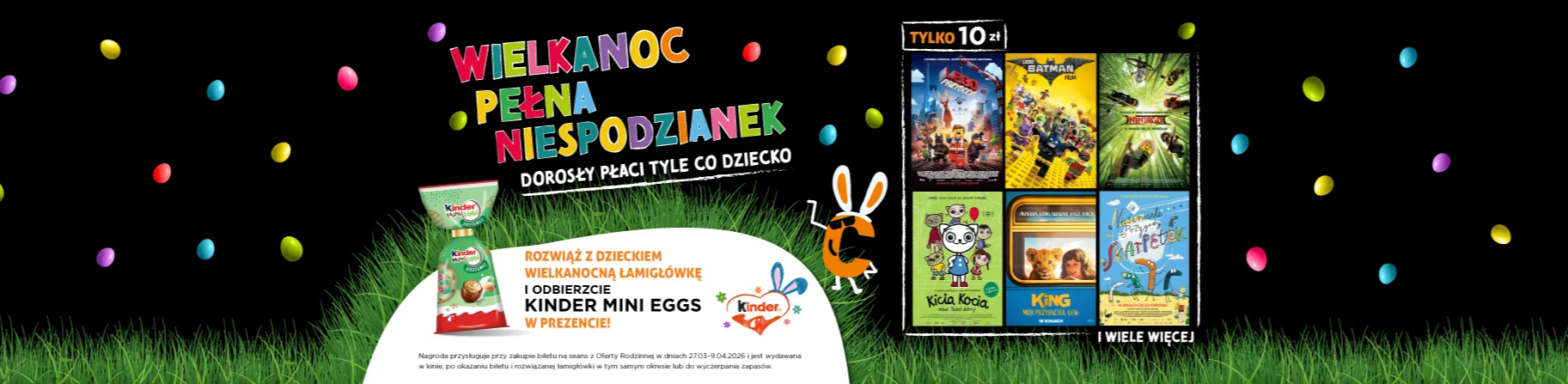 [Cinema City] Bilet do kina za 10pln dla wszystkich w ramach oferty rodzinnej - Dorośli płacą tyle co dziecko!