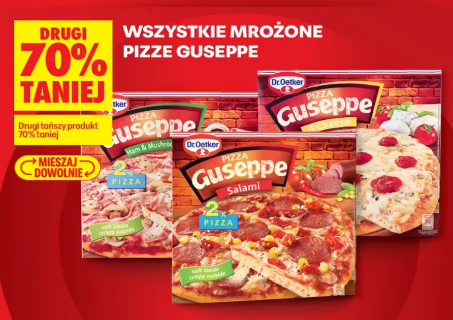 [Biedronka] Wszystkie mrożone pizze Guseppe - drugi produkt 70% taniej