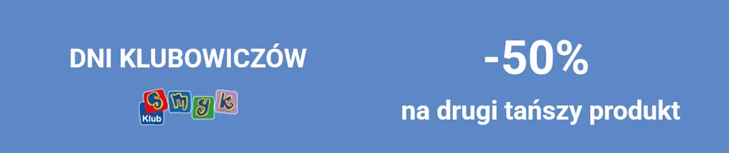 [Smyk] - Dni Klubowiczów -50% na drugą, tańszą rzecz - wybrane grupy produktów w sklepach i online