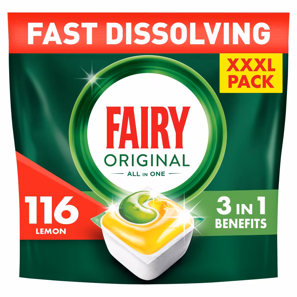 [Media Expert] Kapsułki do zmywarki FAIRY Original All in One Lemon - 116 szt. (52 gr/szt.)