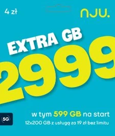Starter NJU Mobile za 1 zł, Empik STACJONARNIE - 599 GB na start