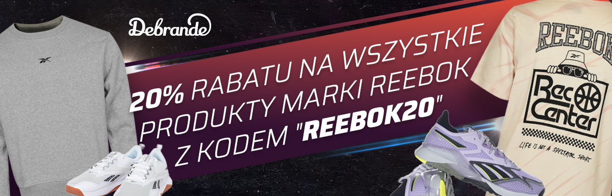 Rabat 20% na wszystko z marki Reebok