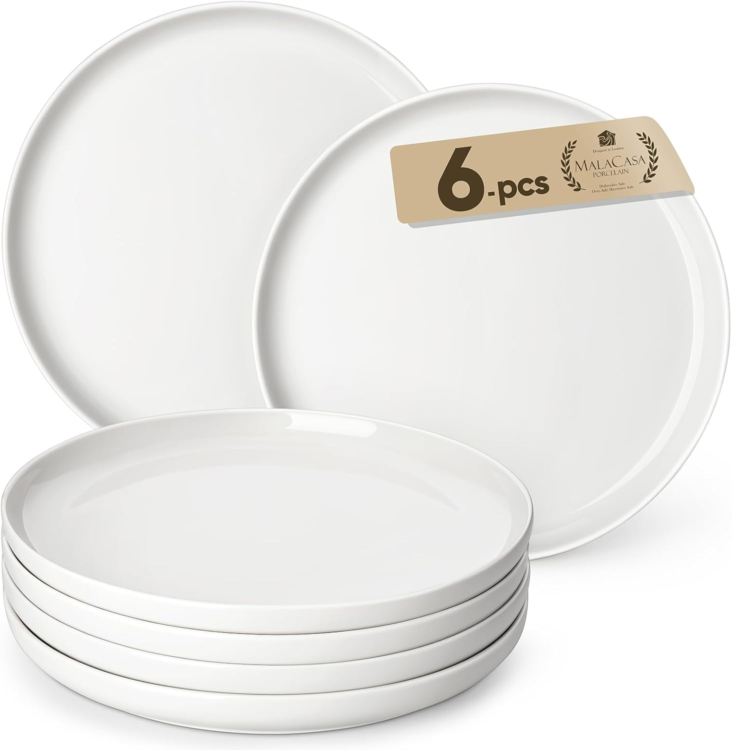 MALACASA Dinner Plates Set of 6