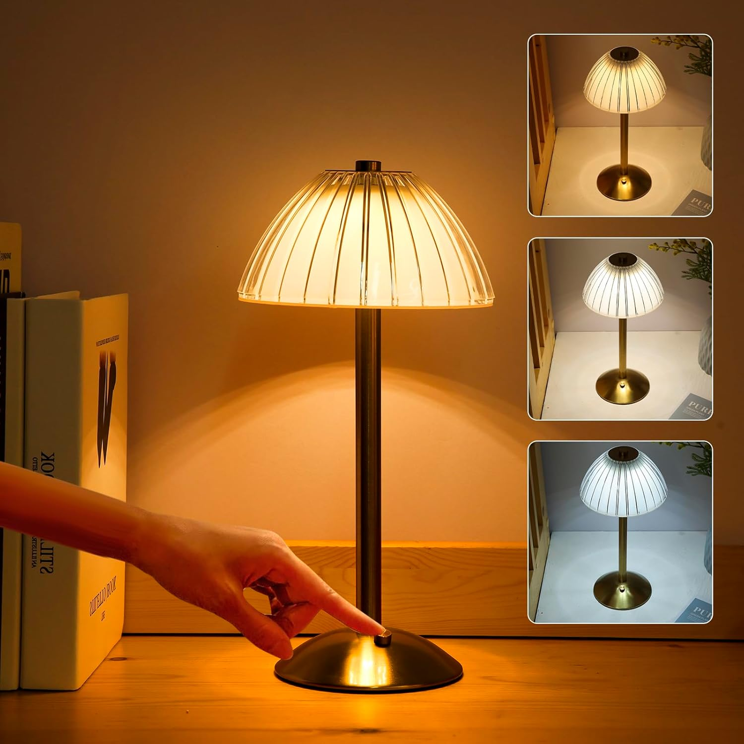 Lixada Table Lamp Desk Lamp with 3 Light Colors