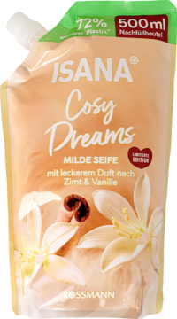 ISANA Mydło w płynie, kremowe, o zapachu sezonowym, zapas 500 ml