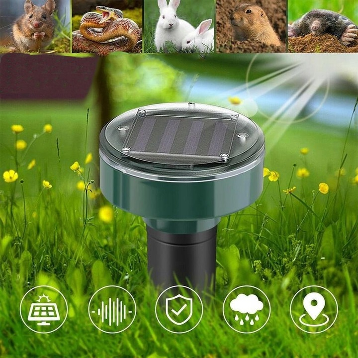 4x SILNY ODSTRASZACZ SOLARNY KRETÓW NORNIC GRYZONI NA KRETY NORNICE MYSZY