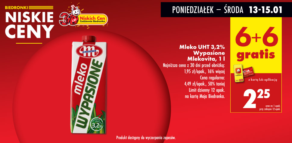 Mleko 6+6 Gratis