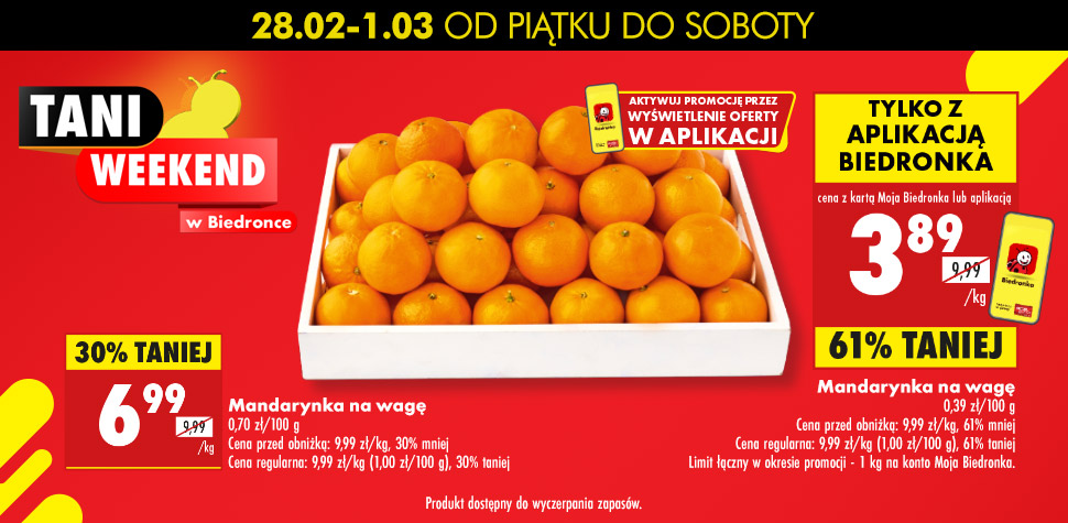 Mandarynki na wagę