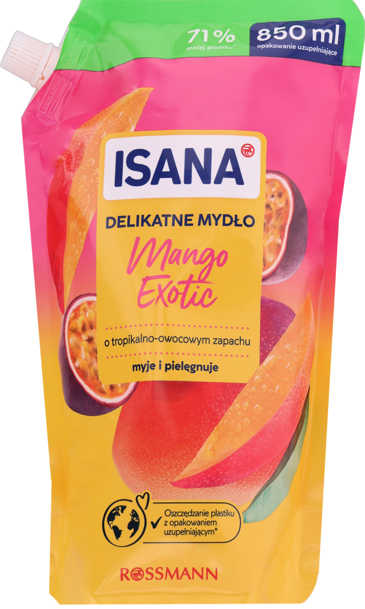 Rossmann: Delikatne mydło w płynie Isana zapas 850ml ( różne warianty )