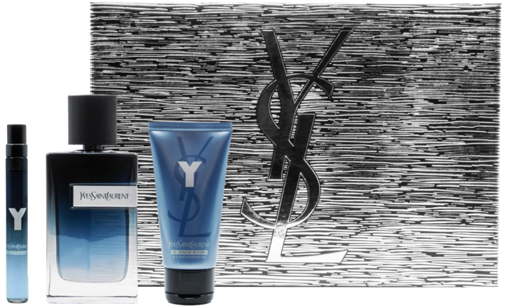 Zestaw dla mężczyzn YVES SAINT LAURENT Y, EDP 100ml + EDP 10ml + żel pod prysznic 50ml