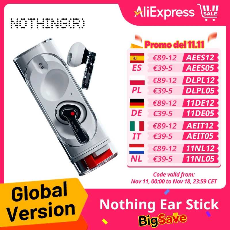 Słuchawki Nothing Ear stick - ANC