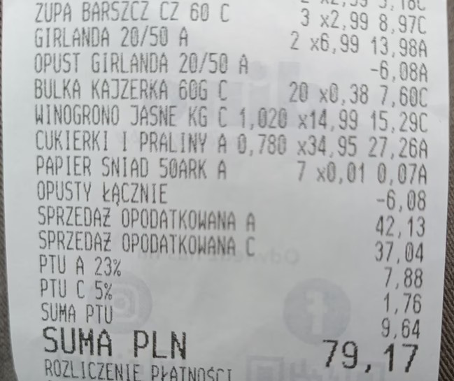 Błąd cenowy - papier śniadaniowy Jan Niezbędny 50 arkuszy