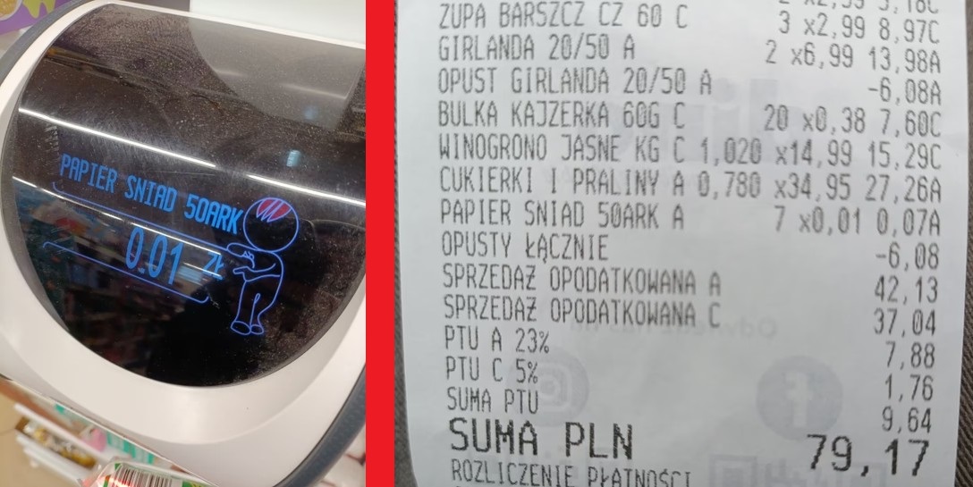 Błąd cenowy - papier śniadaniowy Jan Niezbędny 50 arkuszy