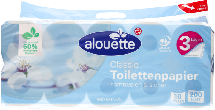 ALOUETTE Classic Papier toaletowy 3-warstwowy w Rossmannie