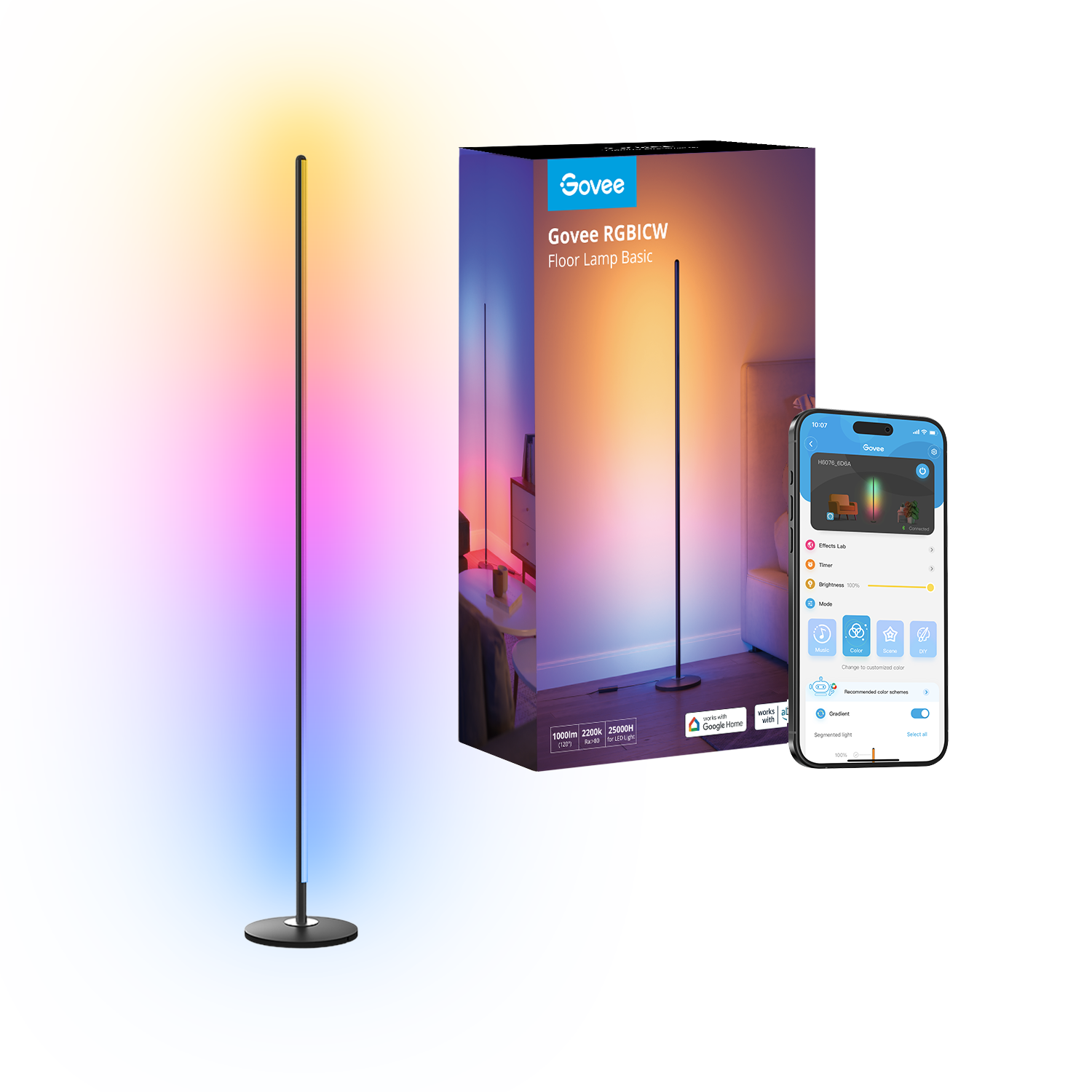 Inteligentna narożna lampa podłogowa Govee RGBICW