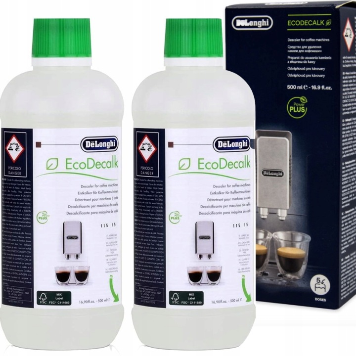 2x MOCNY ODKAMIENIACZ DO EKSPRESÓW DeLonghi EcoDecalk - 2x 500ml