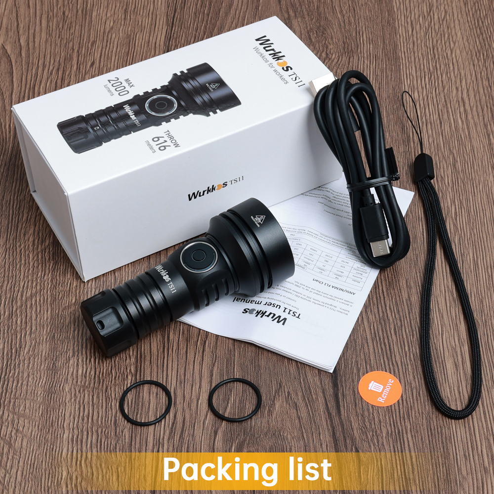 Latarka Wurkkos TS11 Mini (możliwe ~81zł) - mini szperacz, moc 2000lm, zasięg 618m, ogniwo 1100mAh, USB-C, Anduril 2.0, IP68