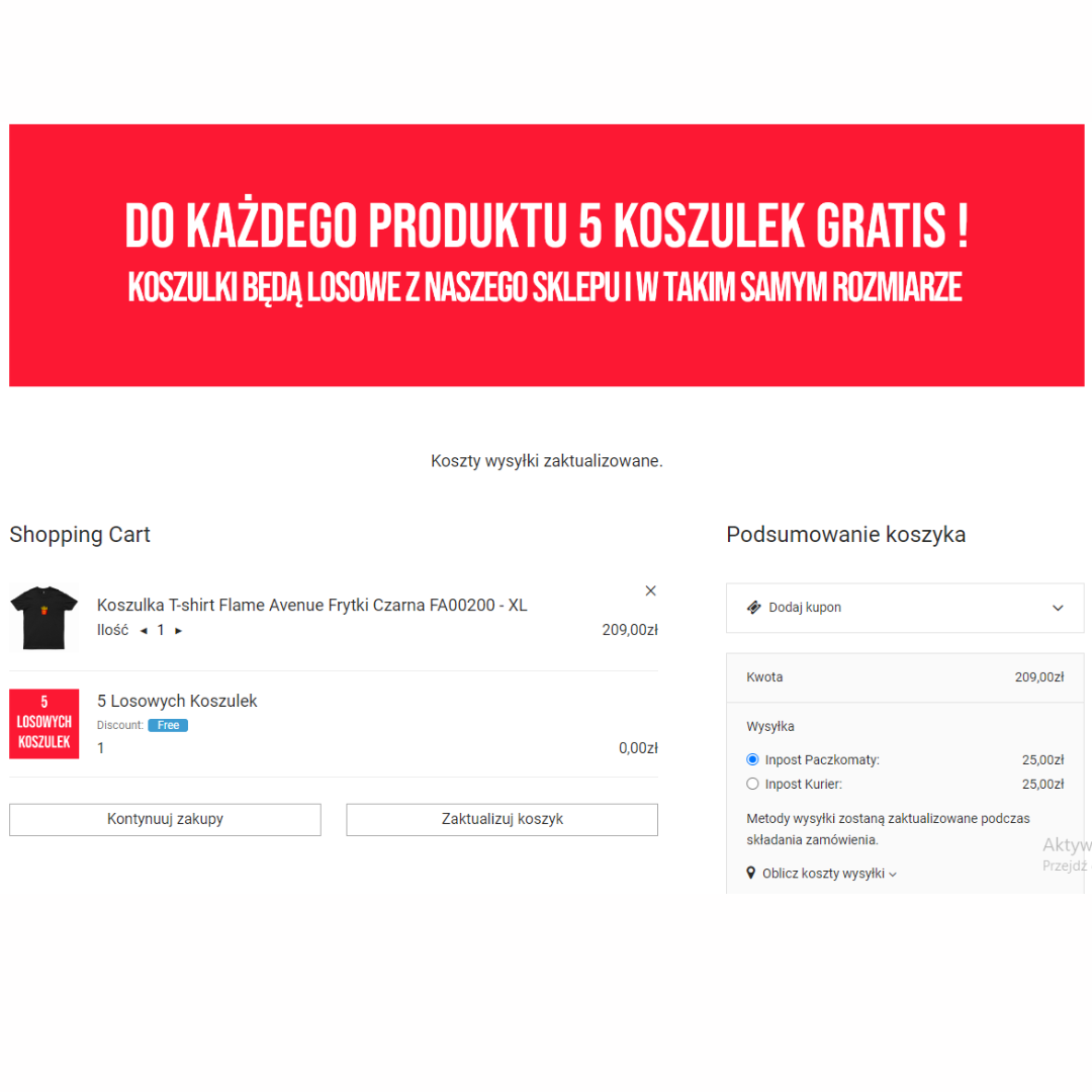 Koszulka T-shirt Flame Avenue Do każdej zakupionej koszulki +5 GRATIS