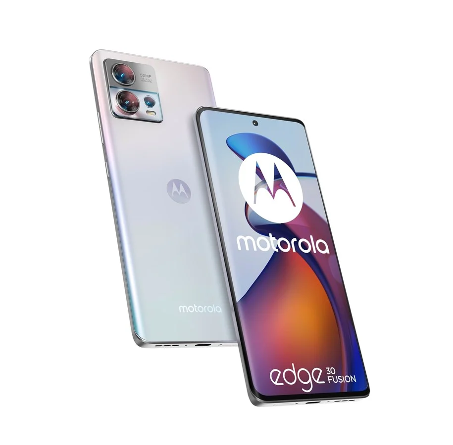Smartfon Motorola Edge 30 Fusion 128GB/8GB, 5G, 144Hz - szary, niebieski i biały