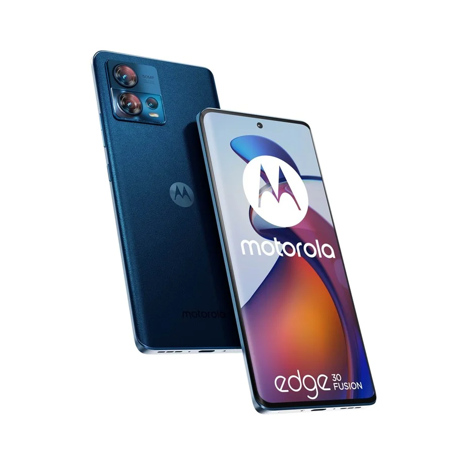 Smartfon Motorola Edge 30 Fusion 128GB/8GB, 5G, 144Hz - szary, niebieski i biały