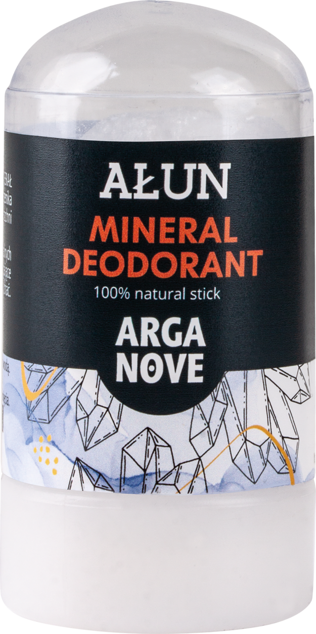 ARGANOVE Dezodorant w sztyfcie, ałun bezzapachowy, 55g