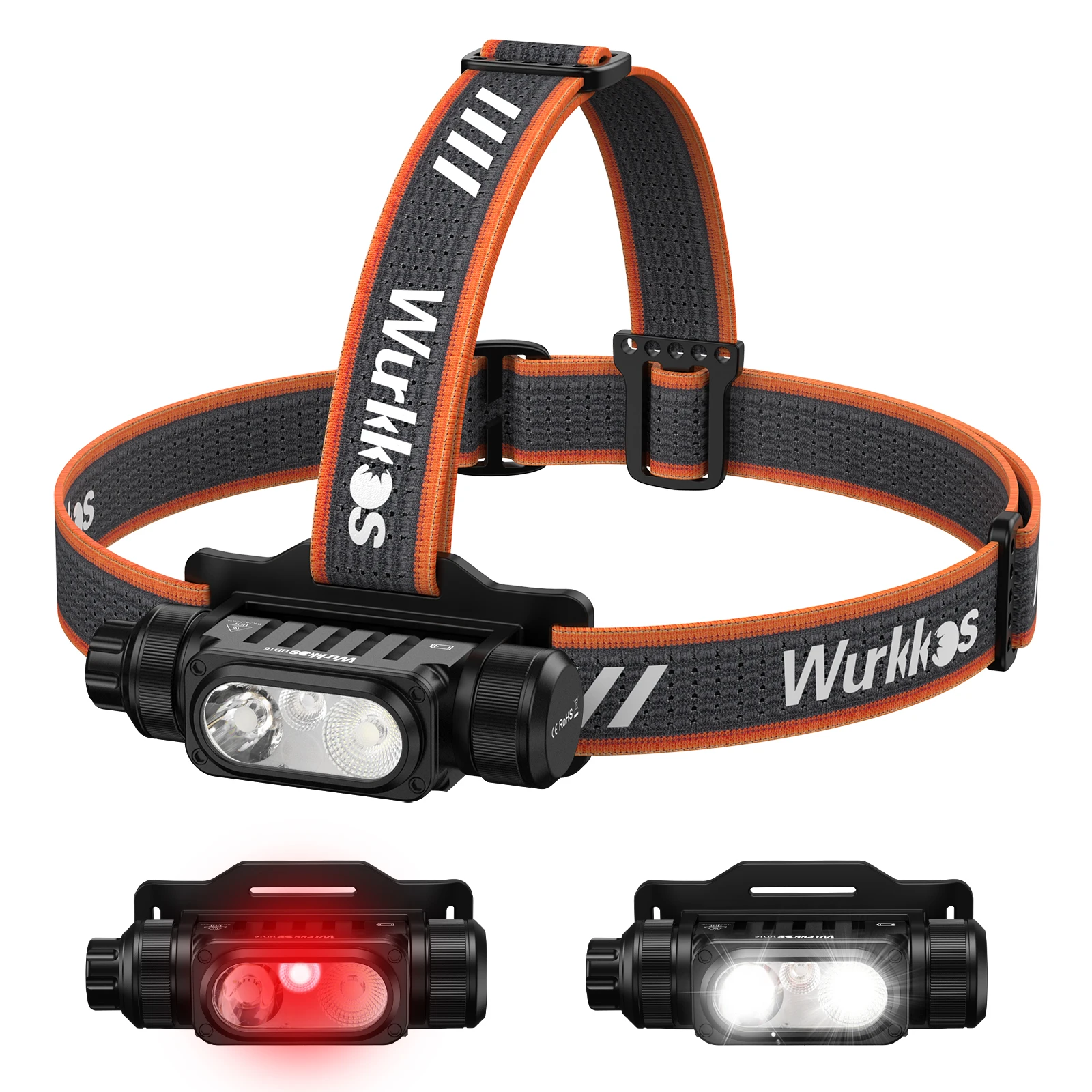 Latarka czołowa Wurkkos HD16 za $28.33 (możliwe $25.26=~93zł) - moc 2500lm, zasięg 296m, ogniwo 3000mAh, białe i czerwone światło, czołówka