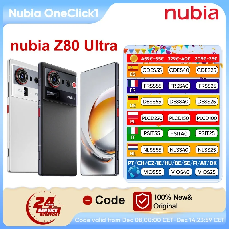 Globalna Wersja Zte Nubia Z80 Ultra 5g Snapdragon 8 Elite Gen 5 7200Mah 6.85'' 144Hz Wyświetlacz Oled 90W