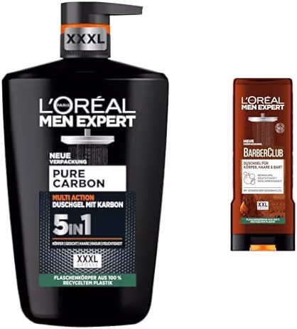 L'Oréal Men Expert 2 produkty Pure Carbon i Barber Club Żel Bundle