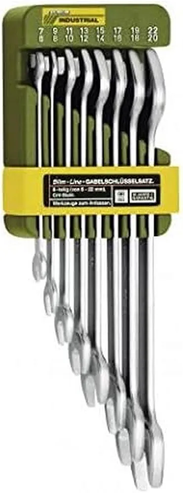 Proxxon 23800 podwójny klucz płaski, zestaw od 6 x 7 do 20 x 22 mm, 8-częściowy zestaw